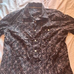 Croft & Barrow Black and White Geometric Shirt